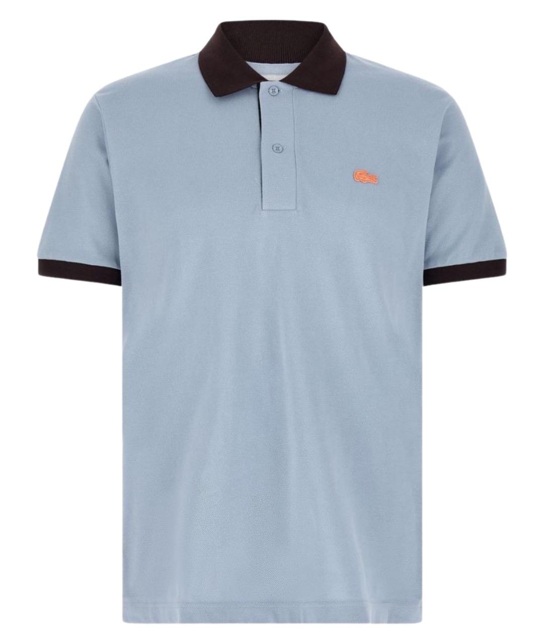 LACOSTE Голубое хлопковое поло с коротким рукавом, фото 1