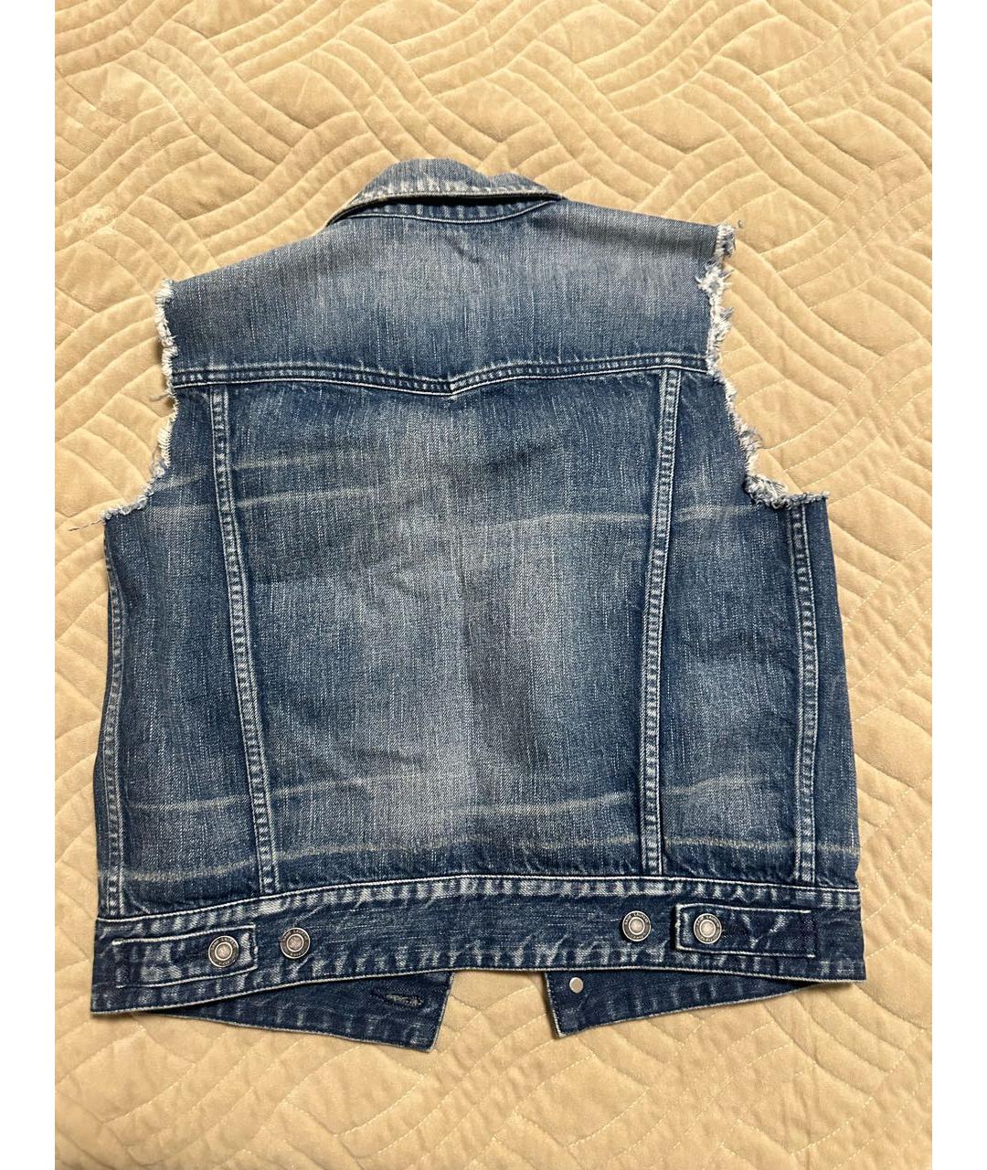 SAINT LAURENT Синяя деним жилетка, фото 3