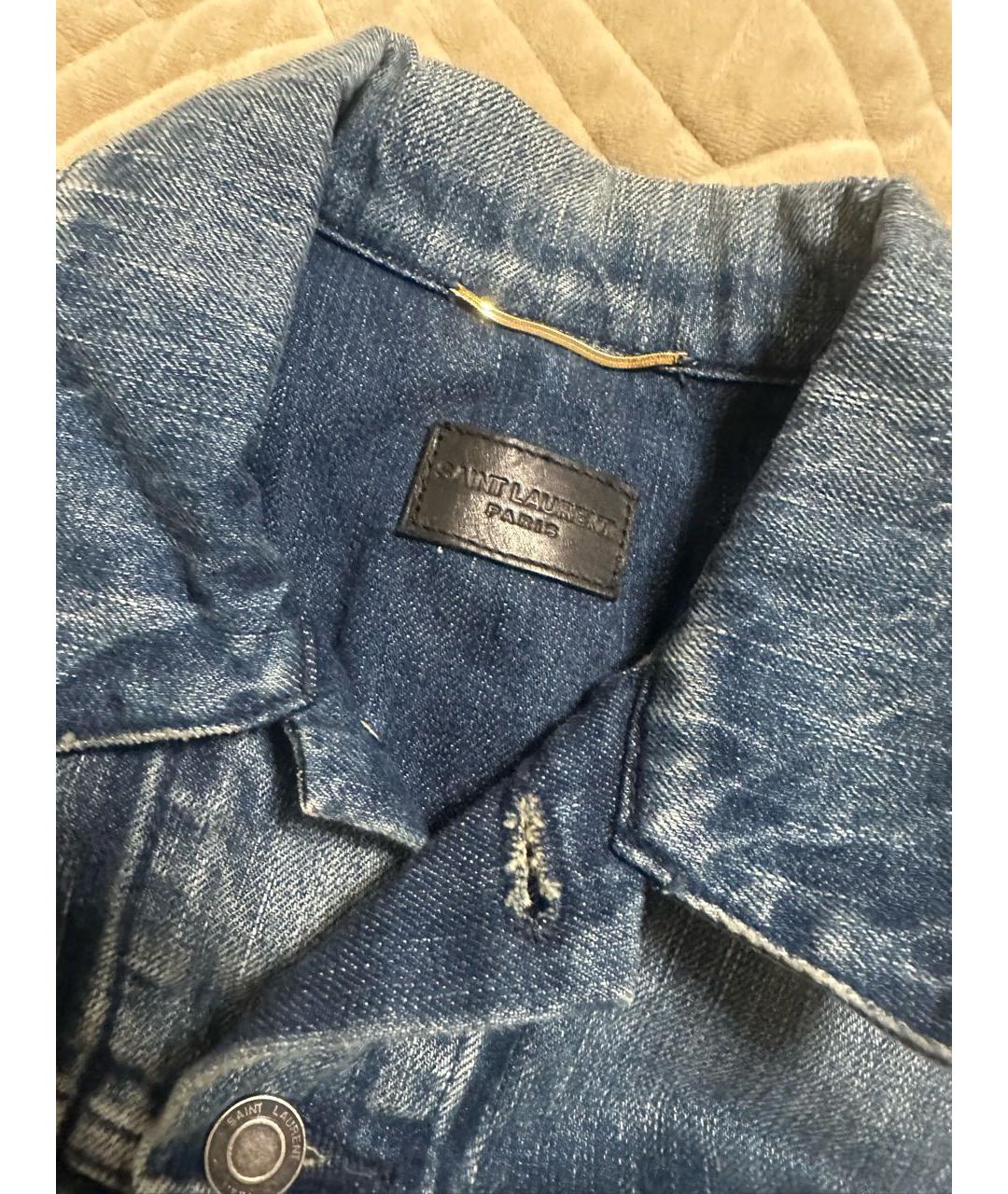 SAINT LAURENT Синяя деним жилетка, фото 2