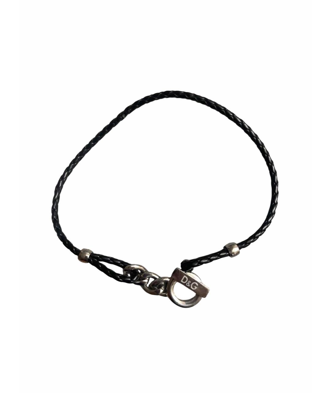 DOLCE&GABBANA Черный кожаный чокер, фото 1