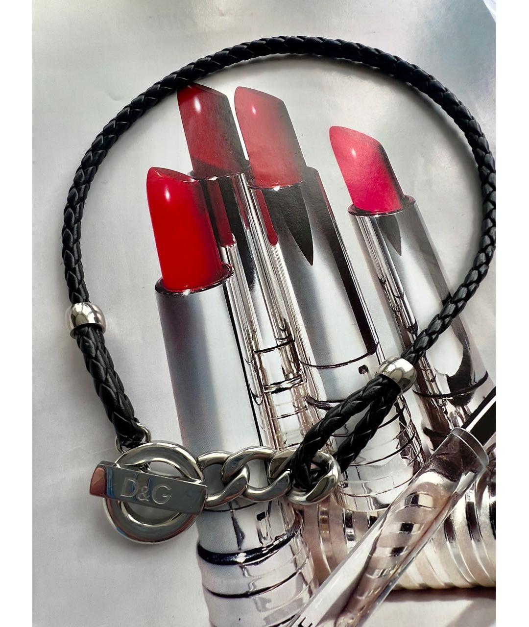 DOLCE&GABBANA Черный кожаный чокер, фото 2