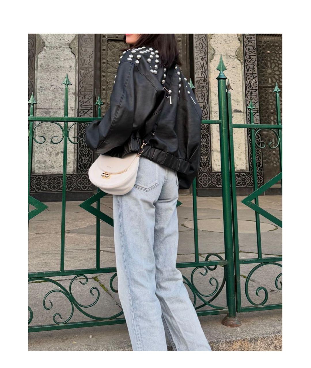 CELINE Голубые хлопковые прямые джинсы, фото 8