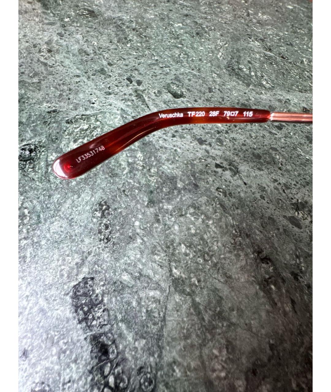 TOM FORD Золотые металлические солнцезащитные очки, фото 7