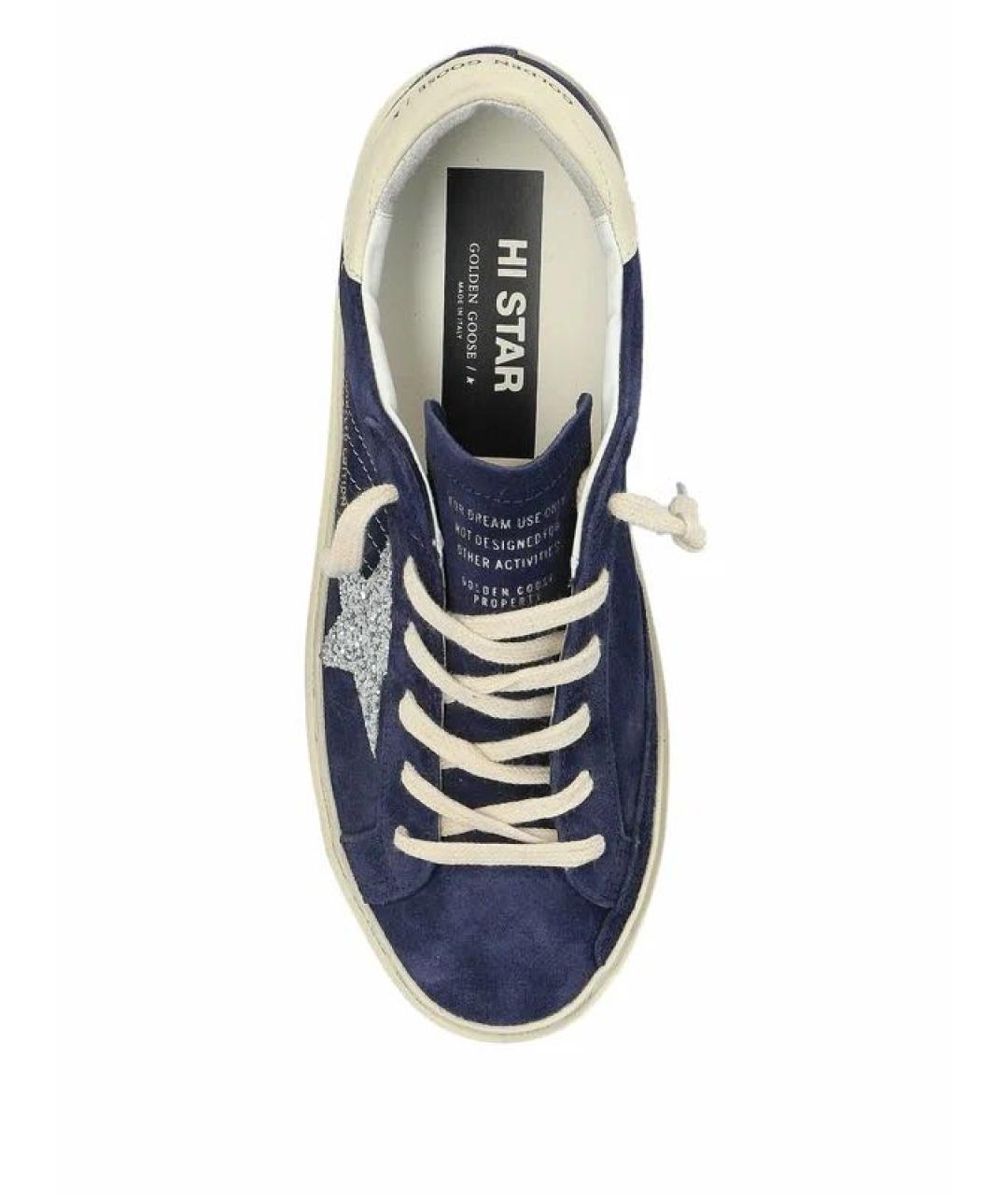 GOLDEN GOOSE DELUXE BRAND Темно-синие замшевые кеды, фото 4