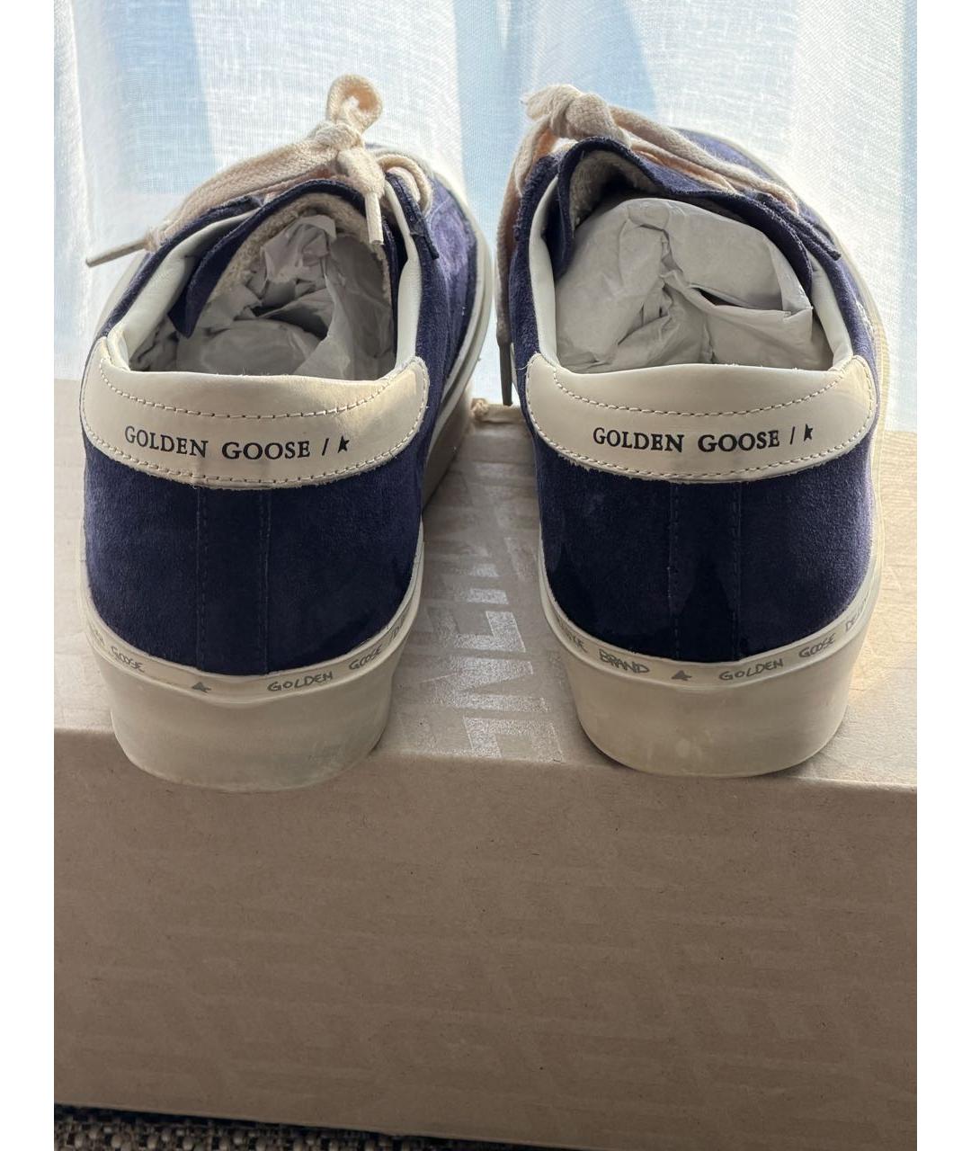 GOLDEN GOOSE DELUXE BRAND Темно-синие замшевые кеды, фото 6