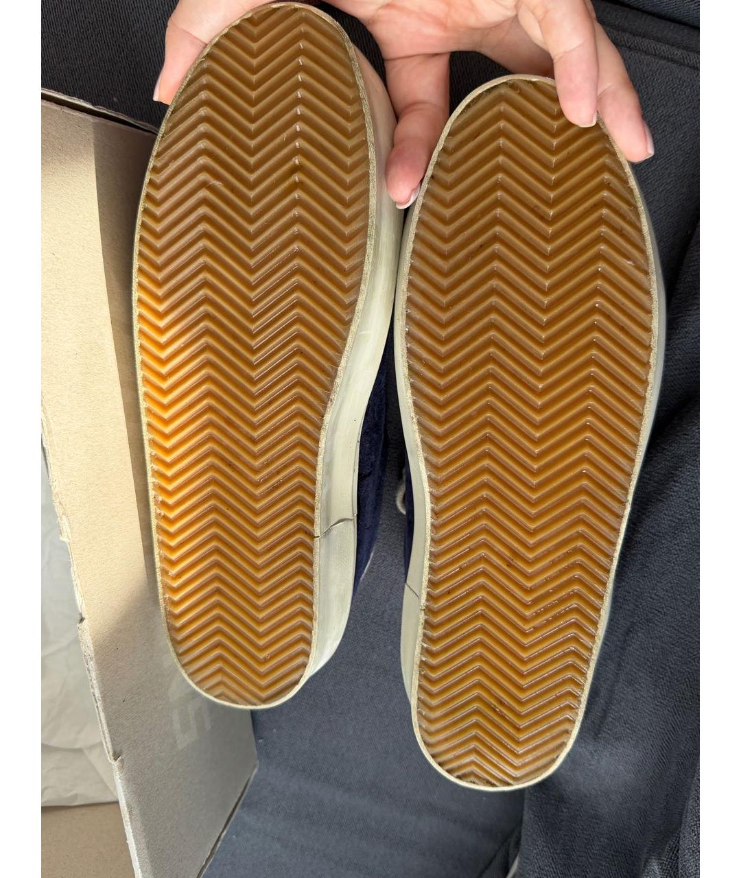 GOLDEN GOOSE DELUXE BRAND Темно-синие замшевые кеды, фото 8