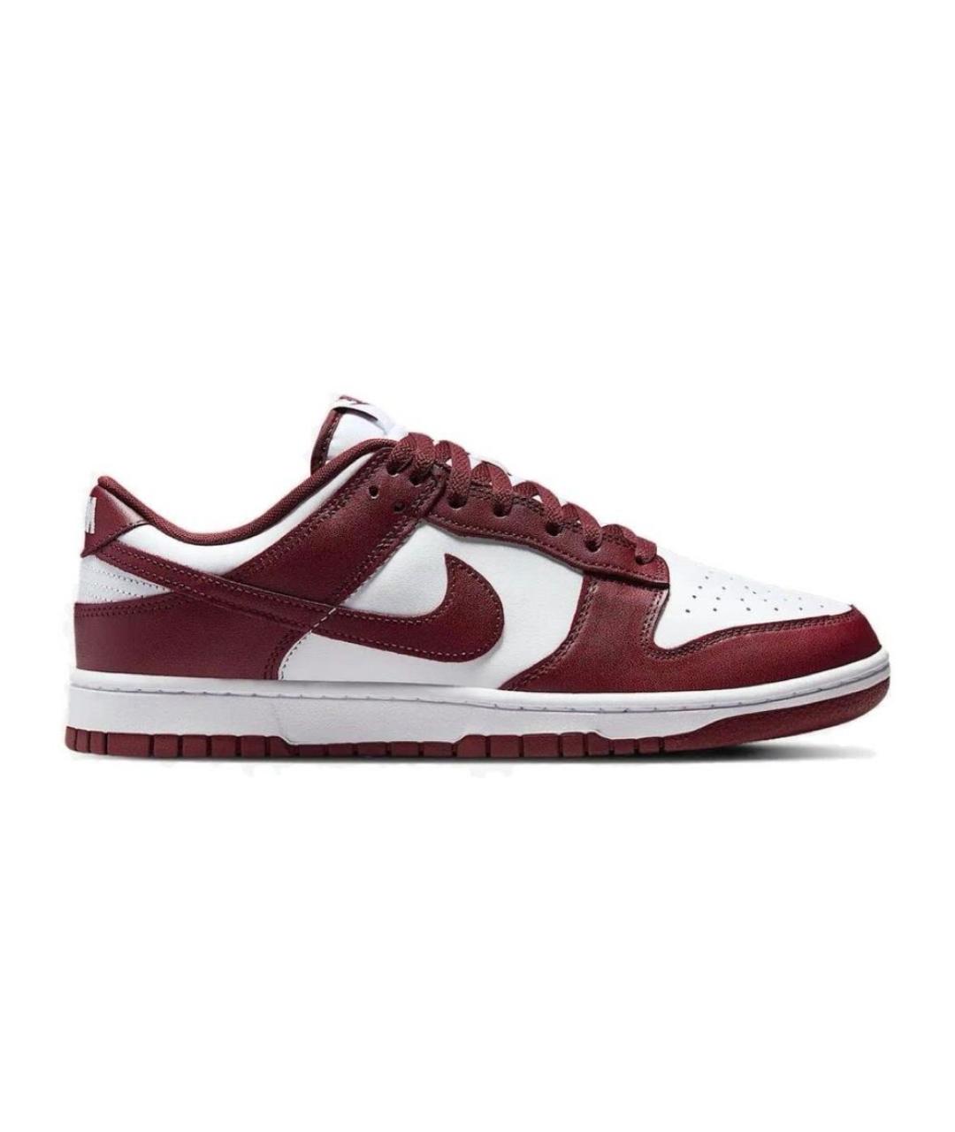 NIKE Красные кожаные низкие кроссовки / кеды, фото 5