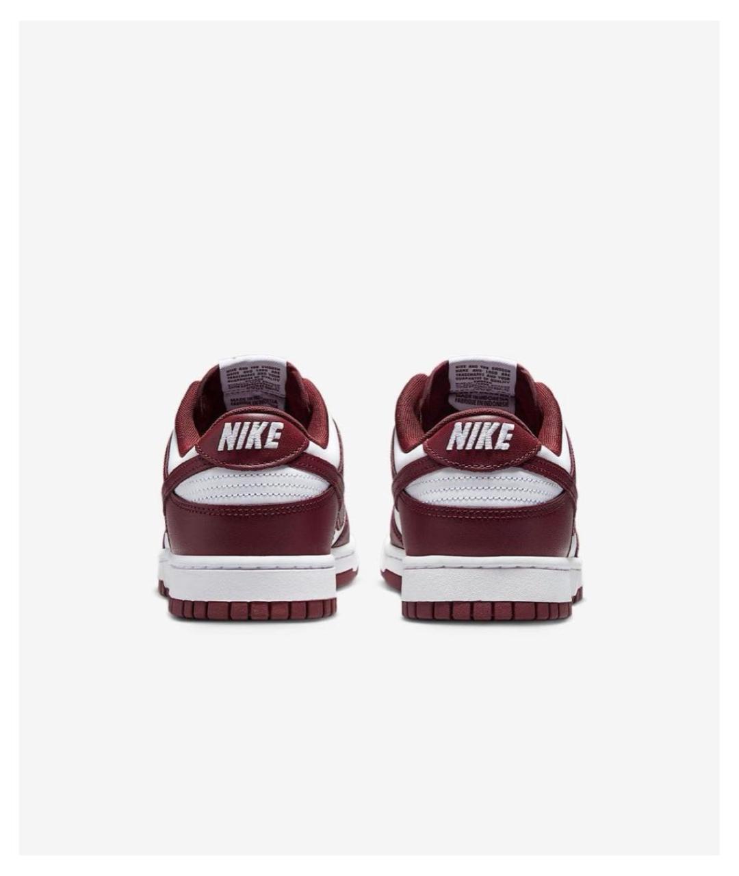 NIKE Красные кожаные низкие кроссовки / кеды, фото 4