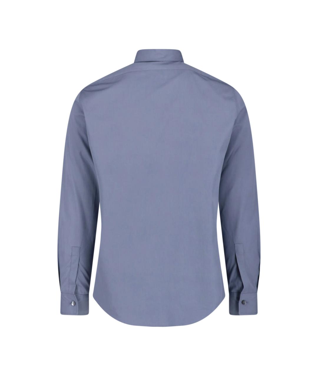 JIL SANDER Синяя хлопковая кэжуал рубашка, фото 2