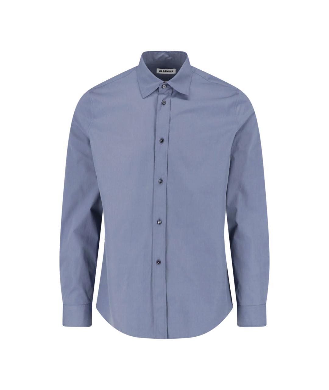 JIL SANDER Синяя хлопковая кэжуал рубашка, фото 1