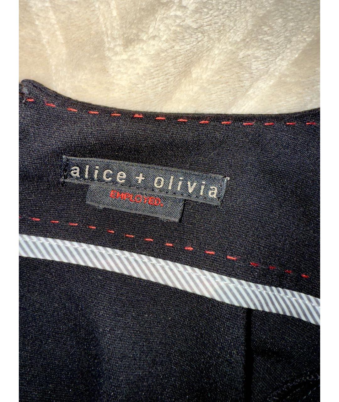 ALICE+OLIVIA Черное хлопковое коктейльное платье, фото 4