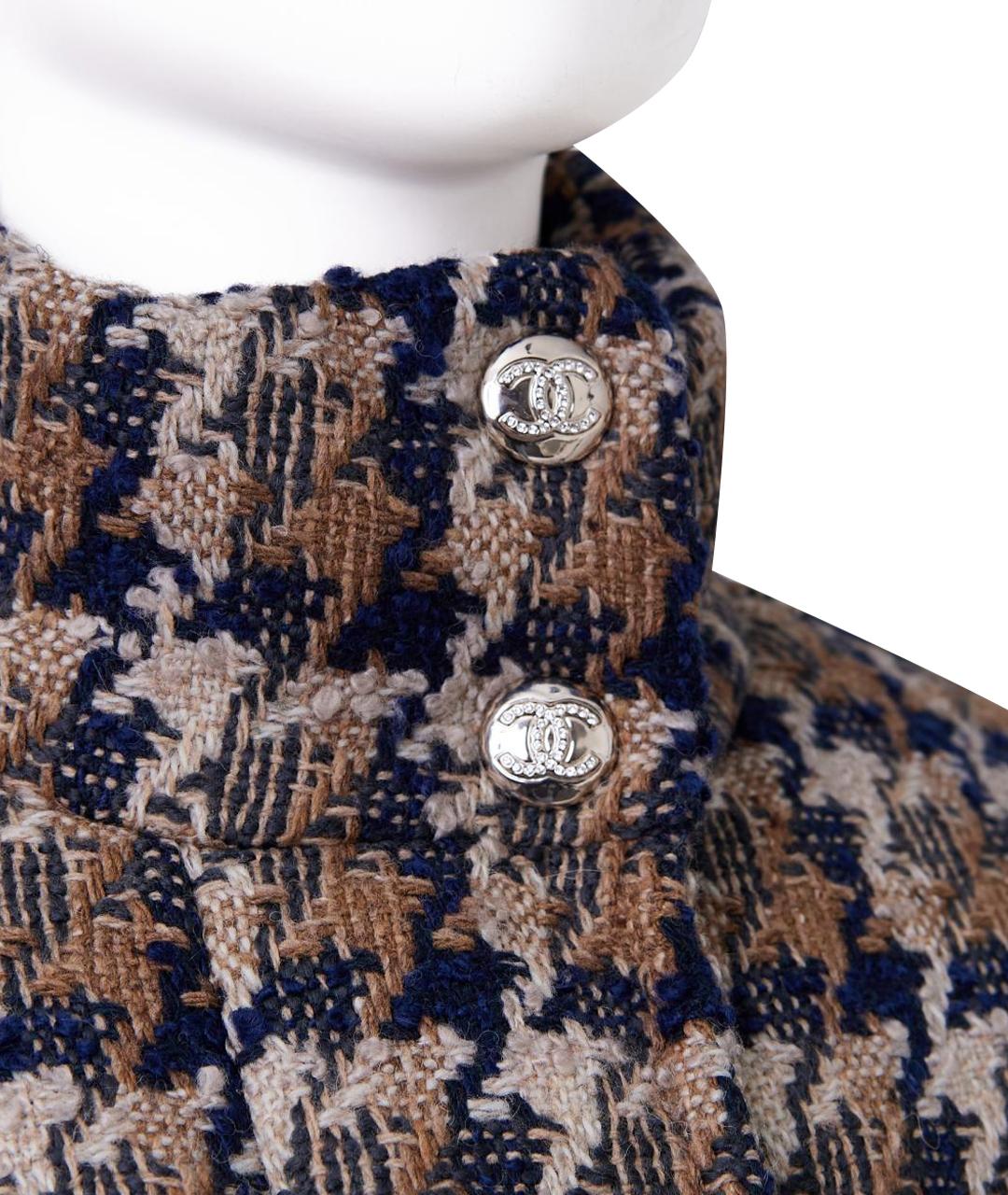 CHANEL Коричневая шерстяная куртка, фото 11