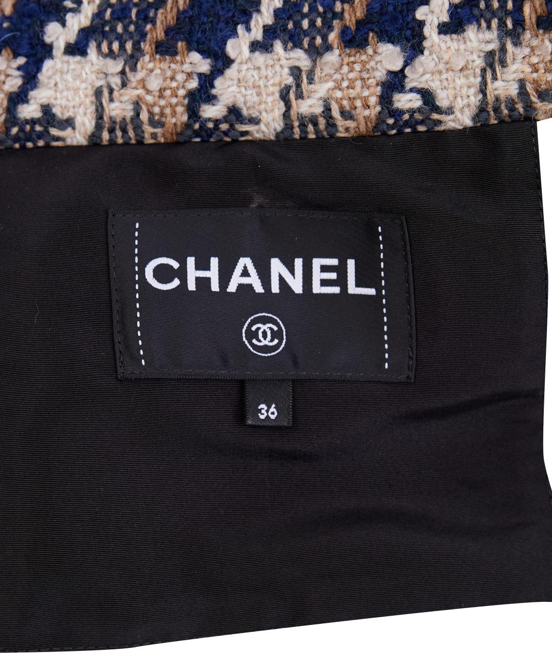 CHANEL Коричневая шерстяная куртка, фото 9