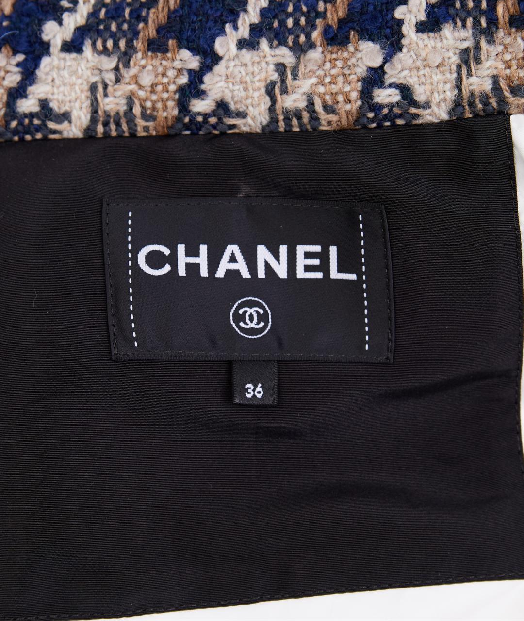 CHANEL Коричневая шерстяная куртка, фото 5