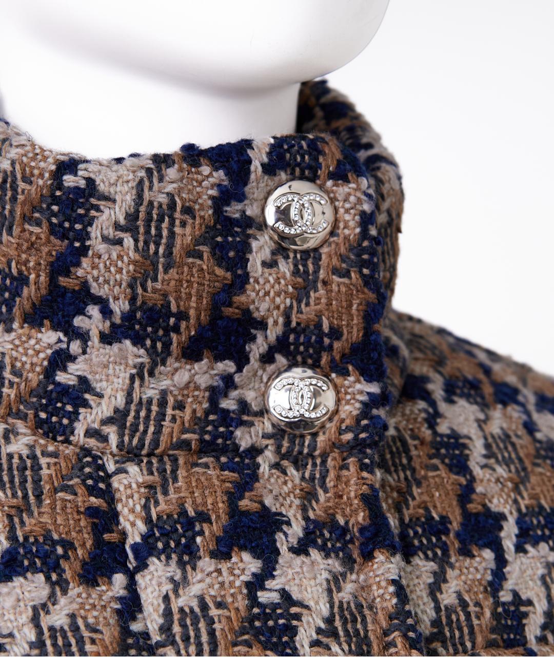 CHANEL Коричневая шерстяная куртка, фото 3