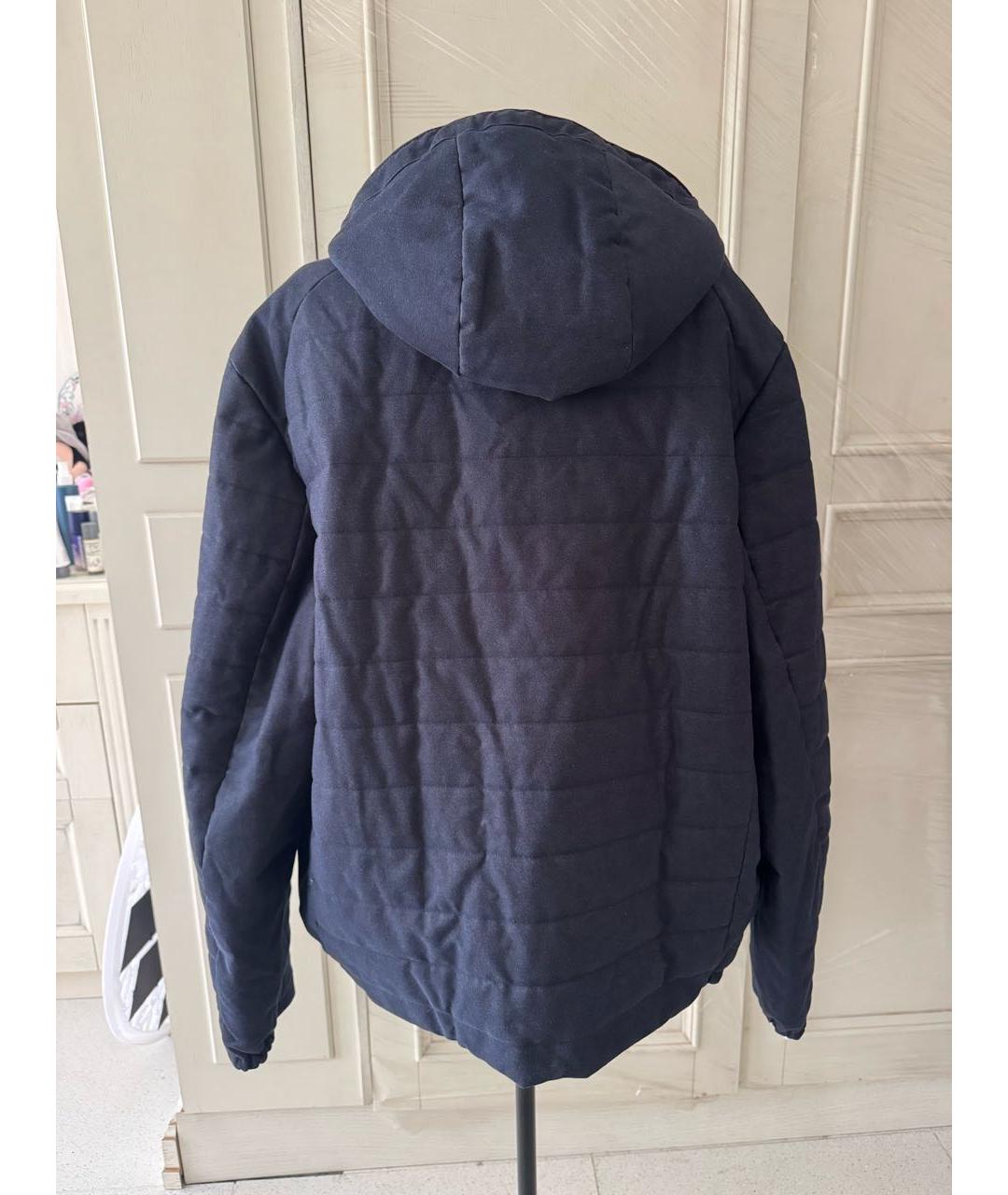 LORO PIANA Темно-синяя хлопковая куртка, фото 2