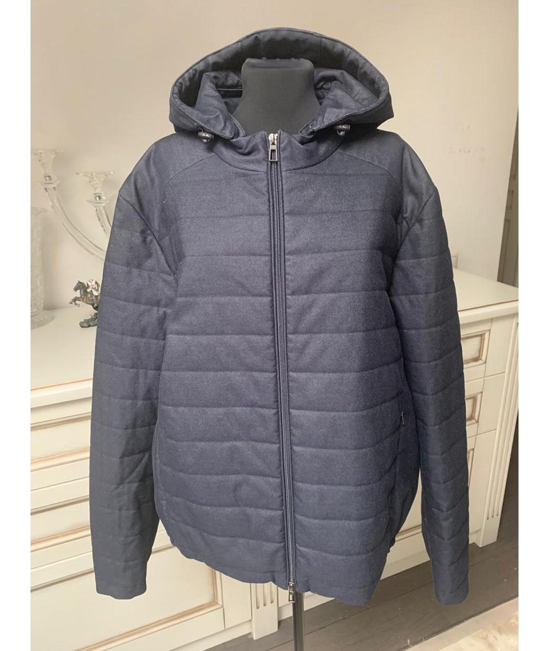 LORO PIANA Темно-синяя хлопковая куртка, фото 6