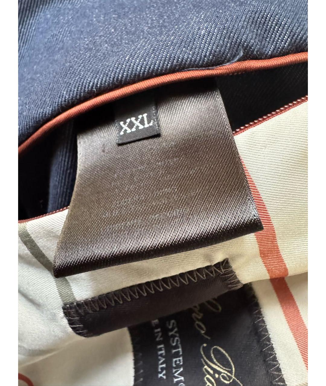 LORO PIANA Темно-синяя хлопковая куртка, фото 5