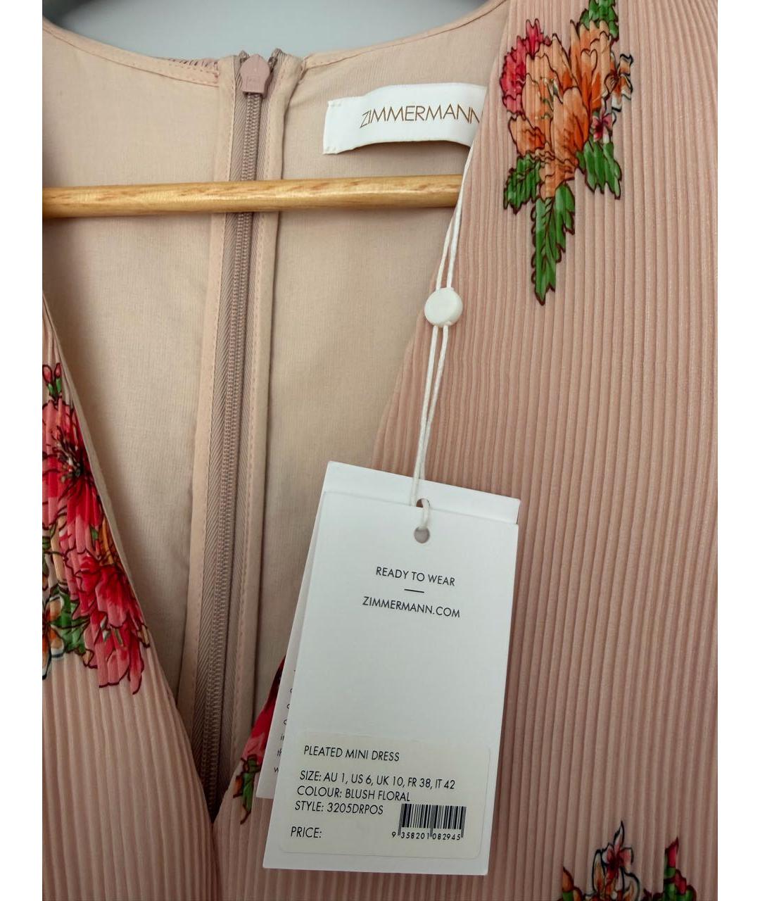 ZIMMERMANN Мульти полиэстеровое коктейльное платье, фото 4