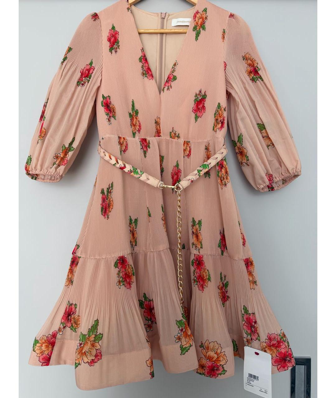 ZIMMERMANN Мульти полиэстеровое коктейльное платье, фото 5