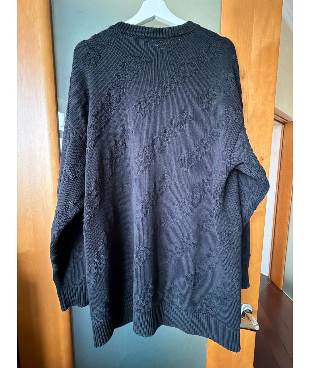 BALENCIAGA Черный хлопковый джемпер / свитер, фото 2