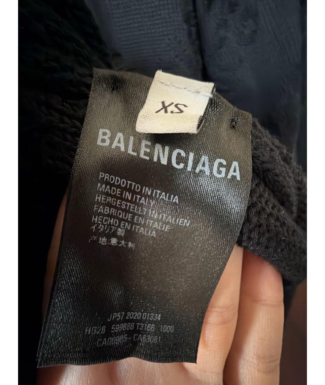 BALENCIAGA Черный хлопковый джемпер / свитер, фото 3