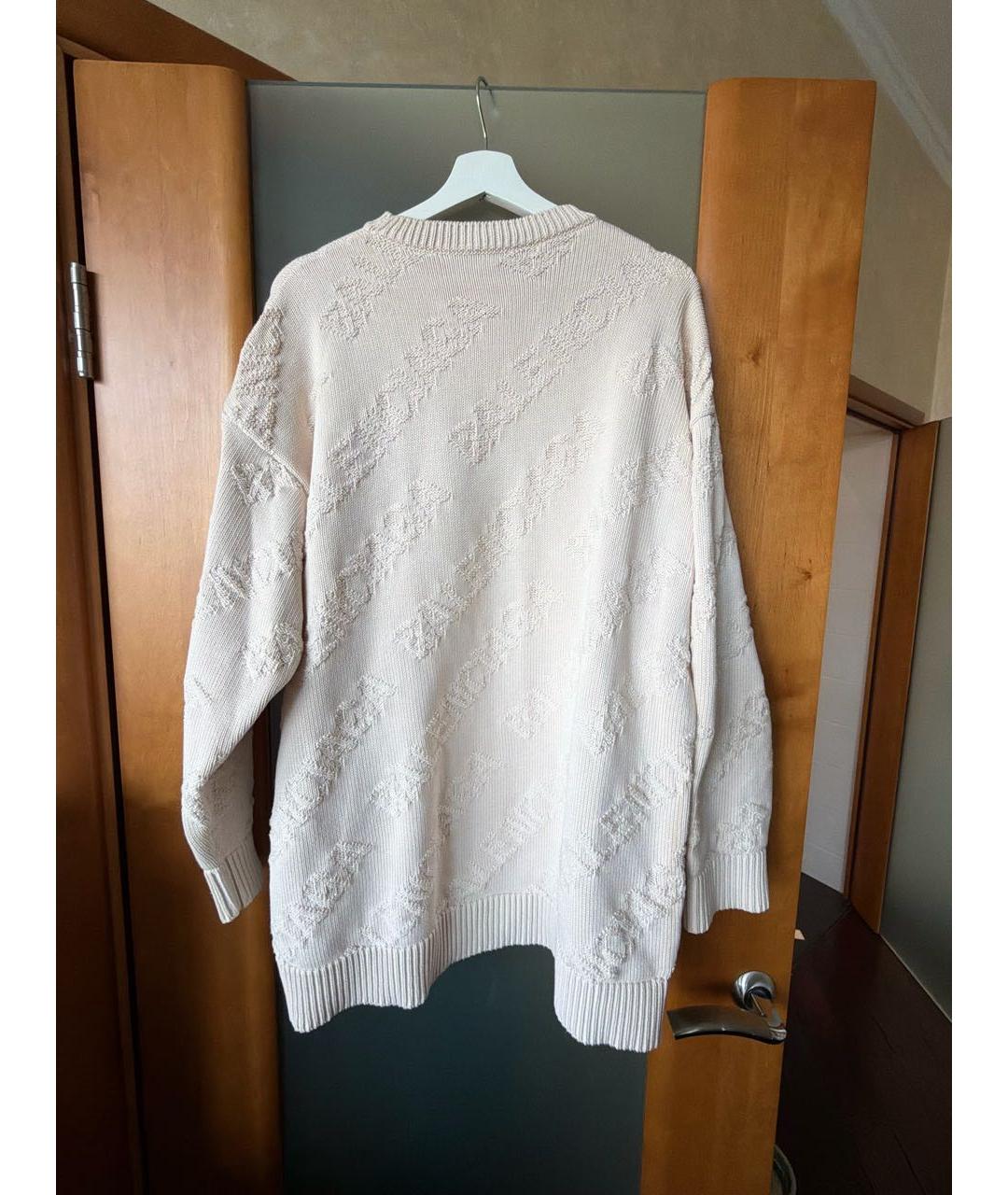 BALENCIAGA Бежевый хлопковый джемпер / свитер, фото 2