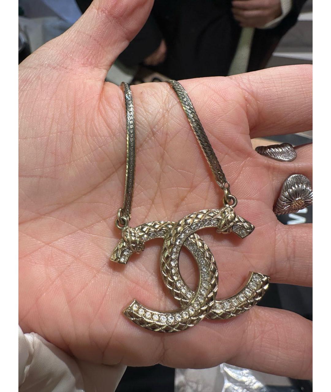 CHANEL Золотое металлическое колье, фото 8