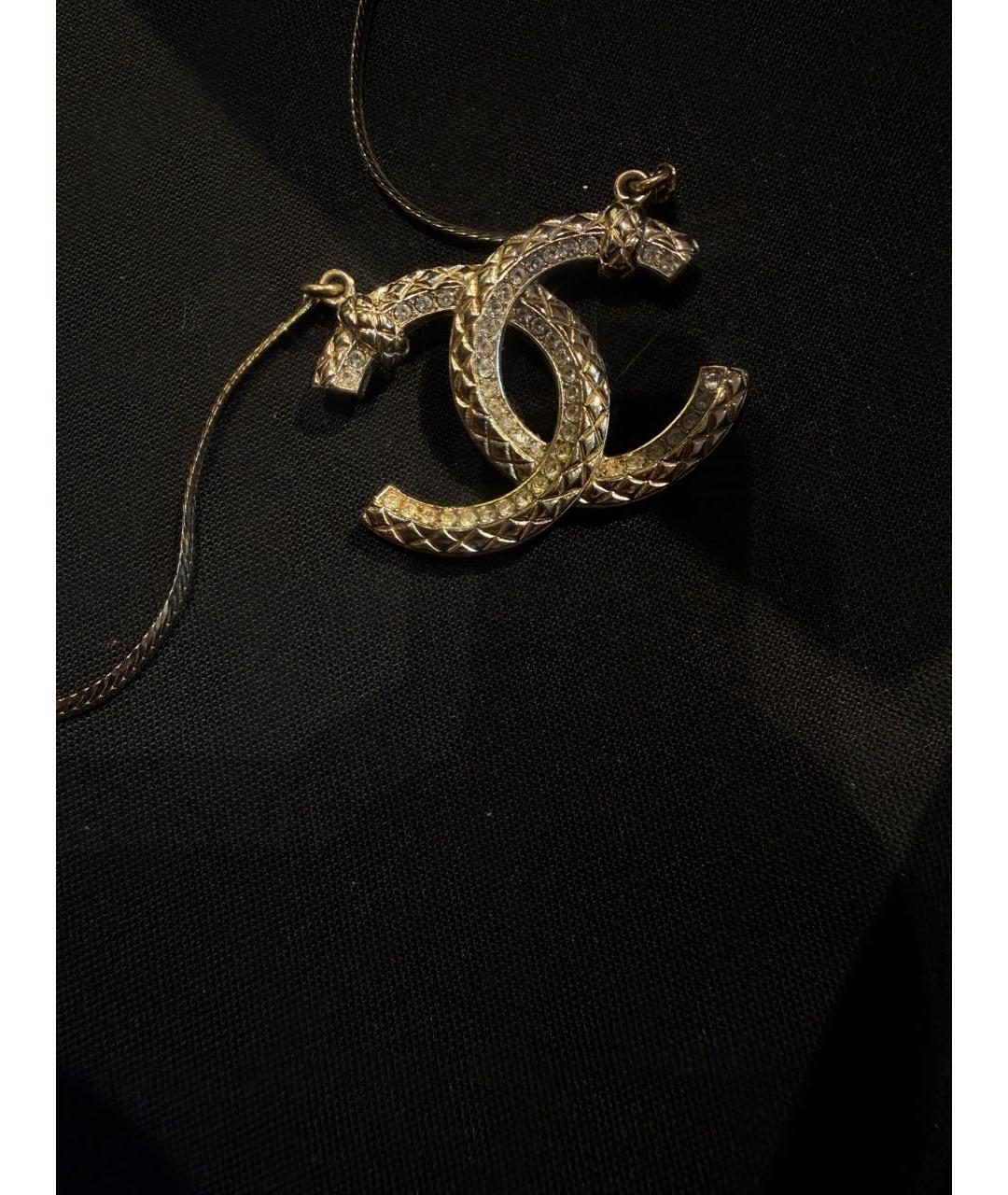 CHANEL Золотое металлическое колье, фото 4