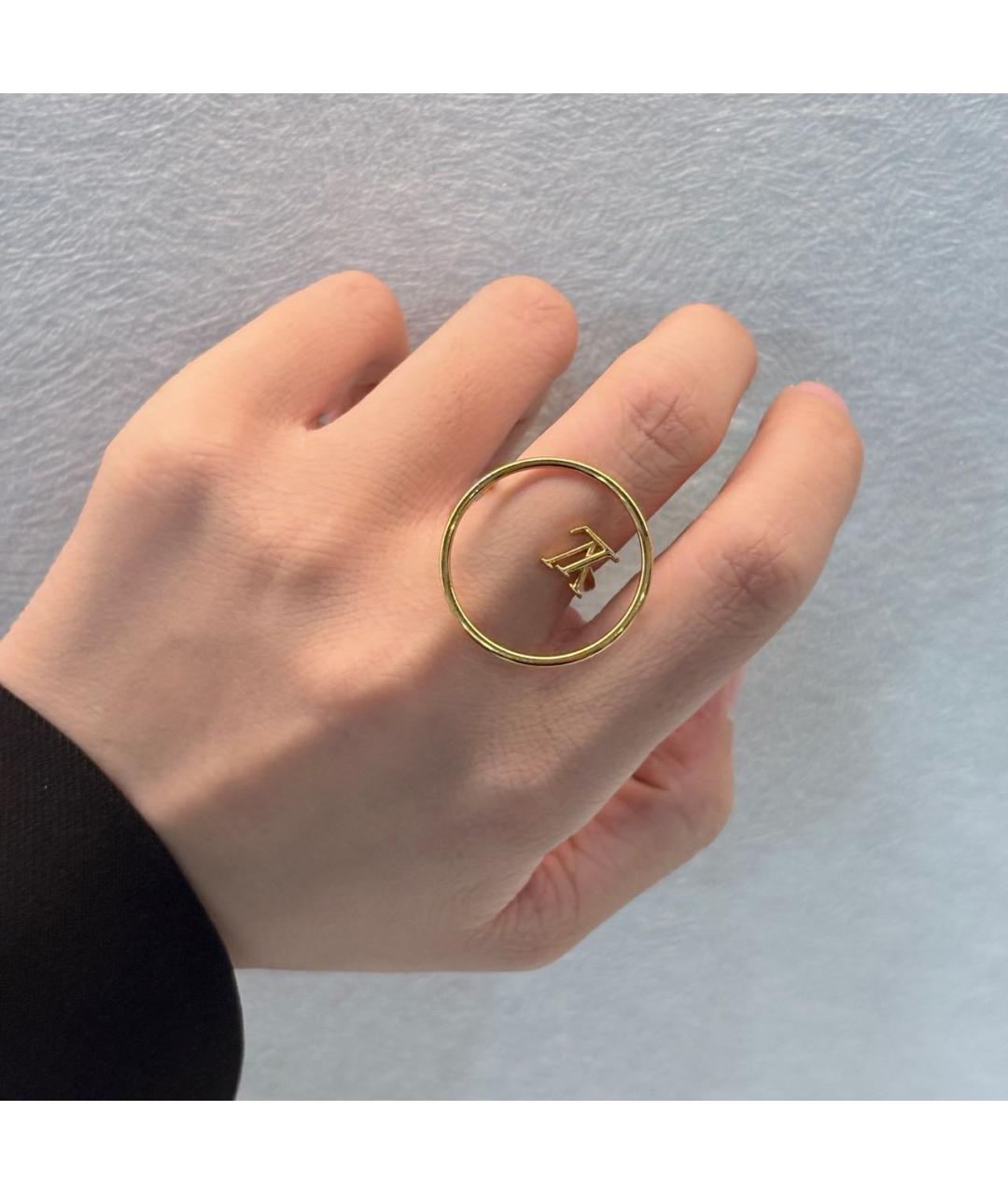 LOUIS VUITTON Золотое металлическое кольцо, фото 3