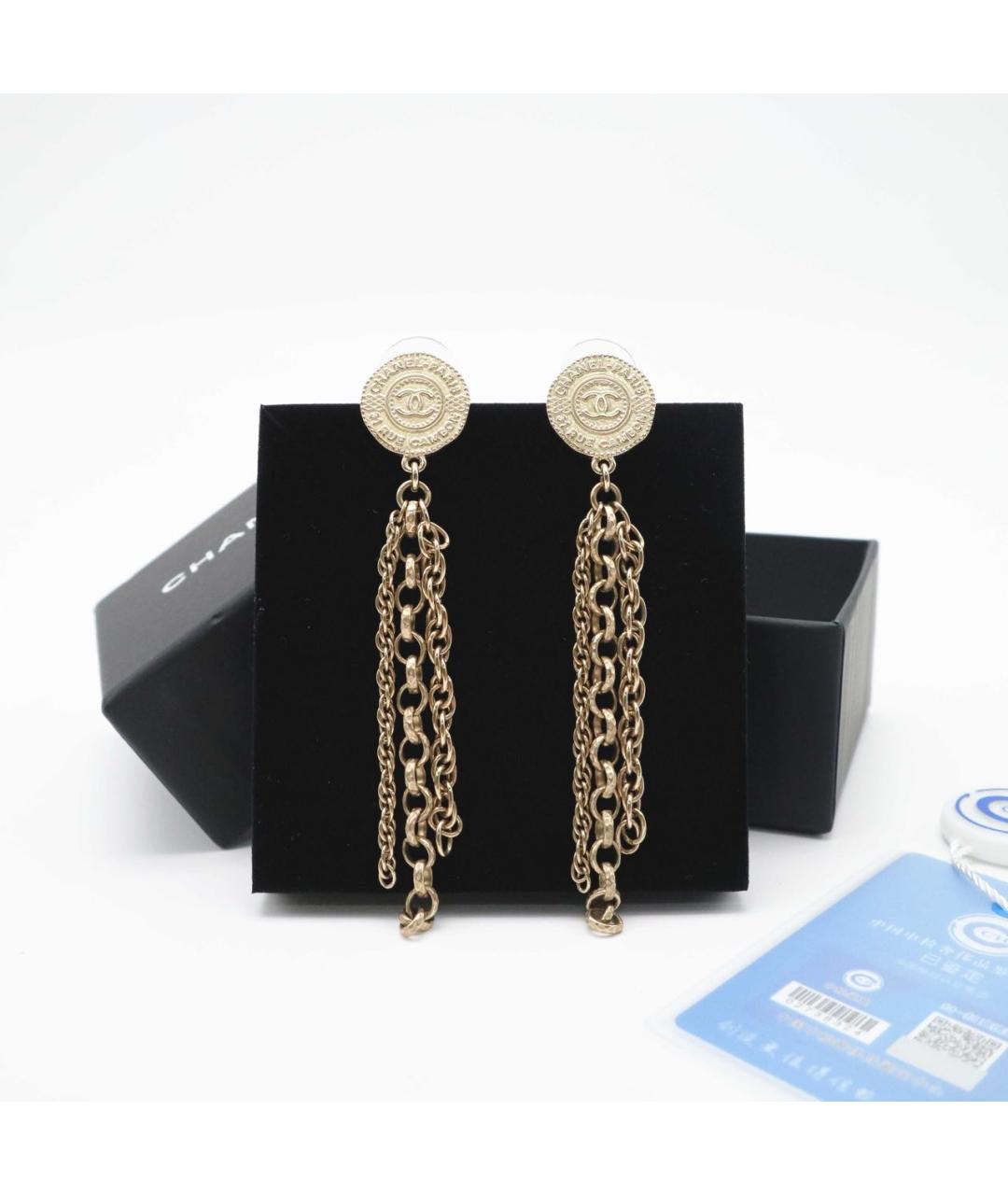 CHANEL Золотые серьги, фото 6