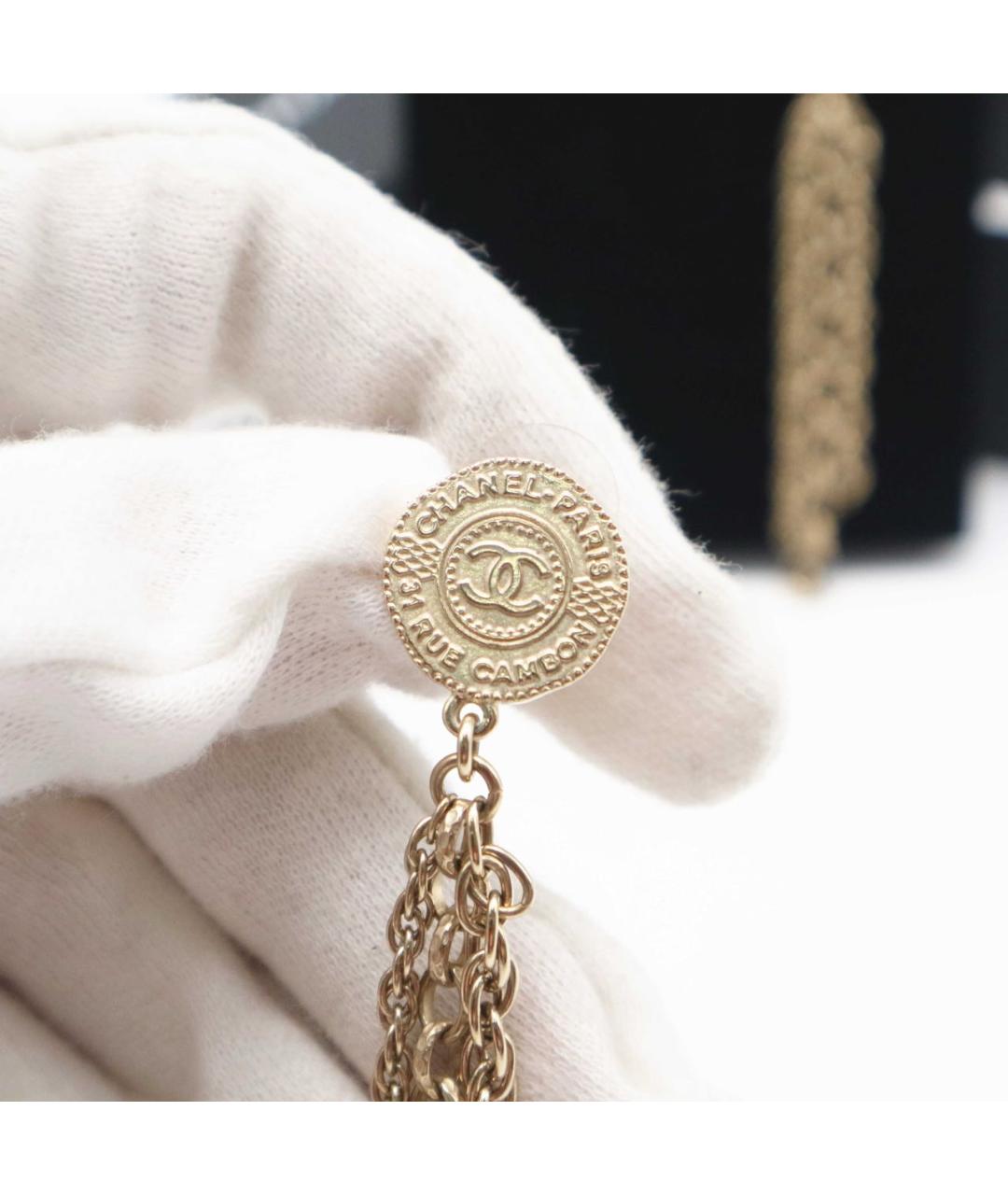 CHANEL Золотые серьги, фото 3