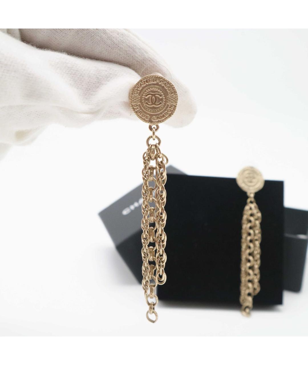 CHANEL Золотые серьги, фото 2