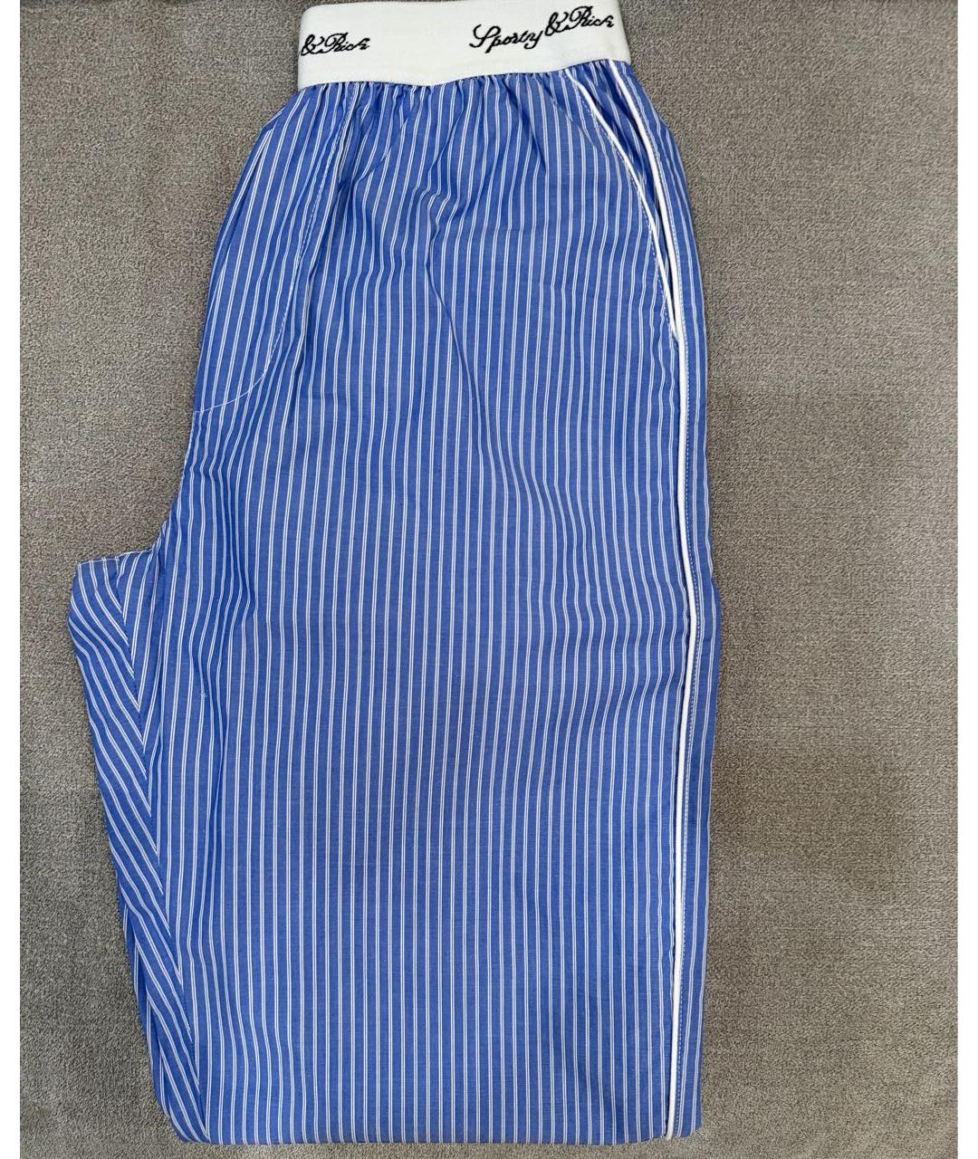 SPORTY AND RICH Хлопковые прямые брюки, фото 2