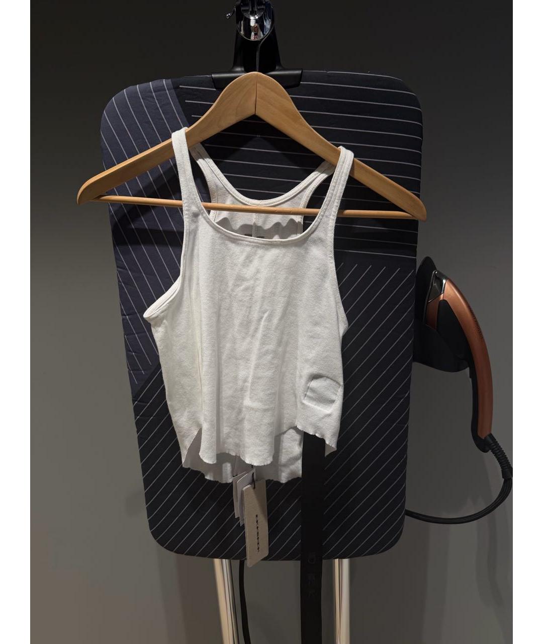 RICK OWENS Белая хлопковая майка, фото 5