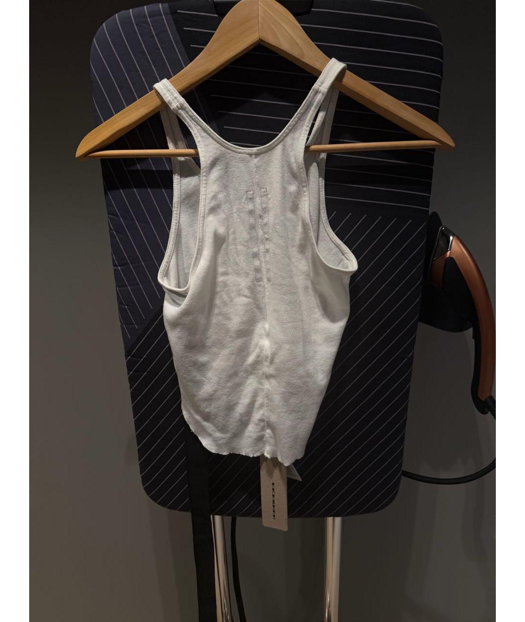 RICK OWENS Белая хлопковая майка, фото 4