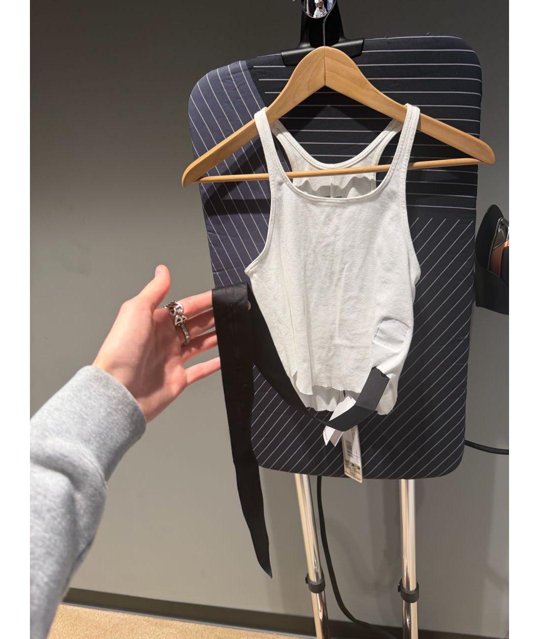 RICK OWENS Белая хлопковая майка, фото 3