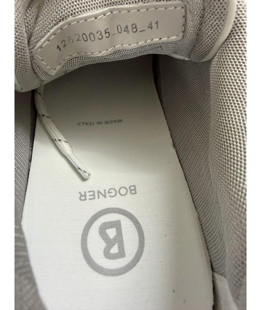 BOGNER Белые кожаные низкие кроссовки / кеды, фото 8