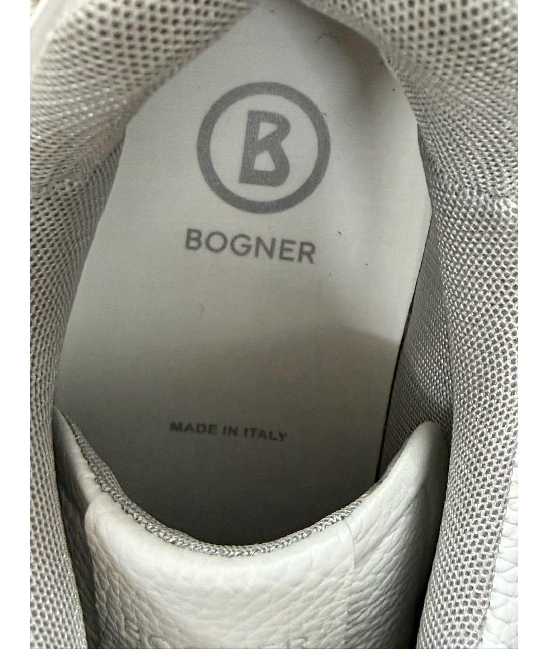 BOGNER Белые кожаные низкие кроссовки / кеды, фото 3