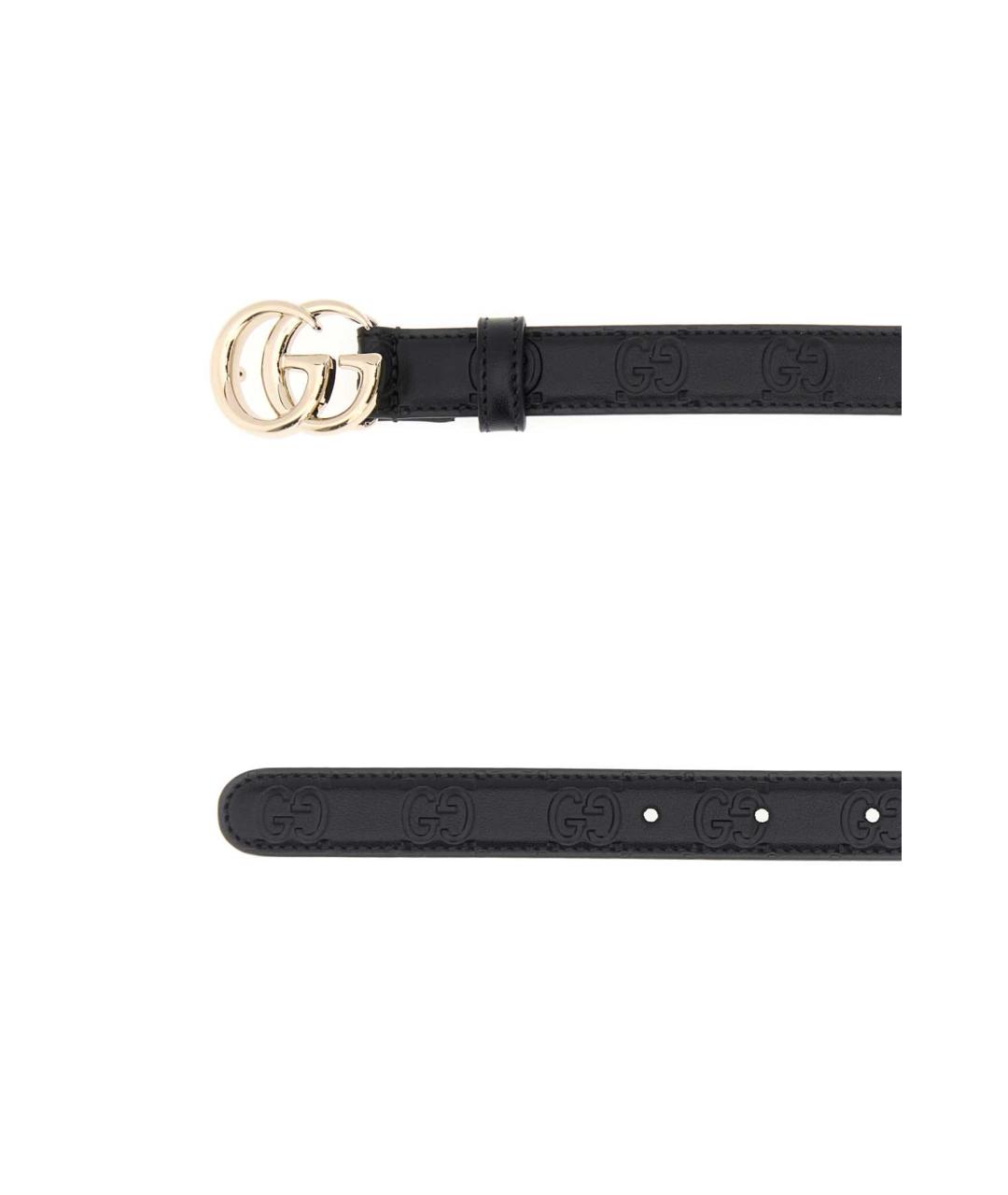 GUCCI Черный кожаный ремень, фото 2