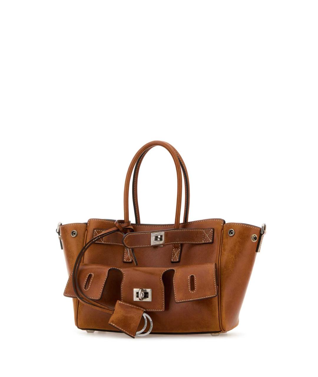 BALENCIAGA Коричневая кожаная сумка тоут, фото 2