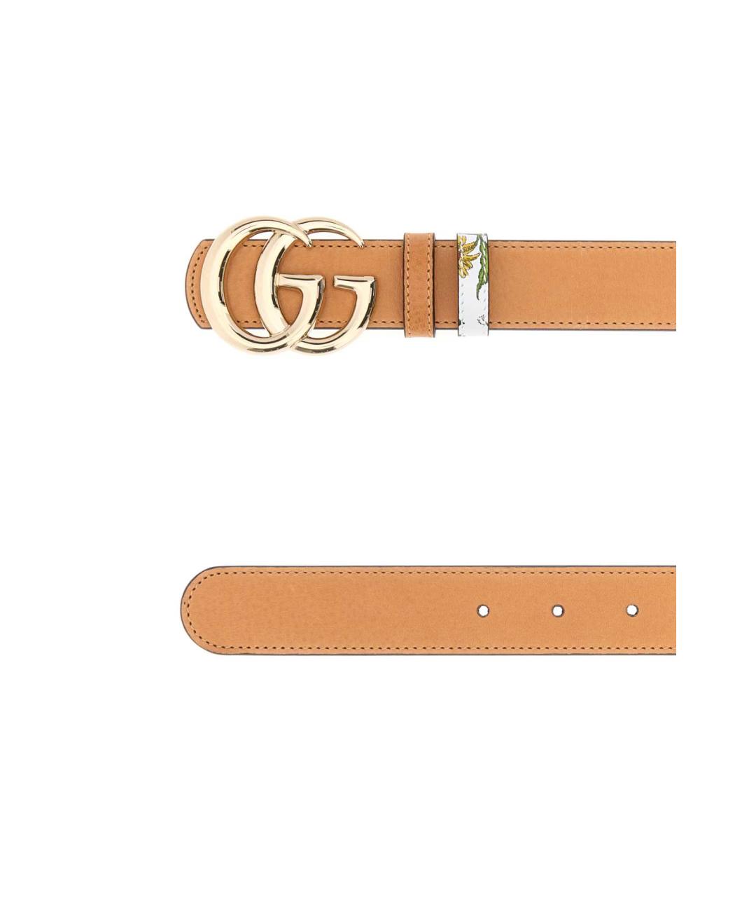 GUCCI Оранжевый кожаный ремень, фото 2