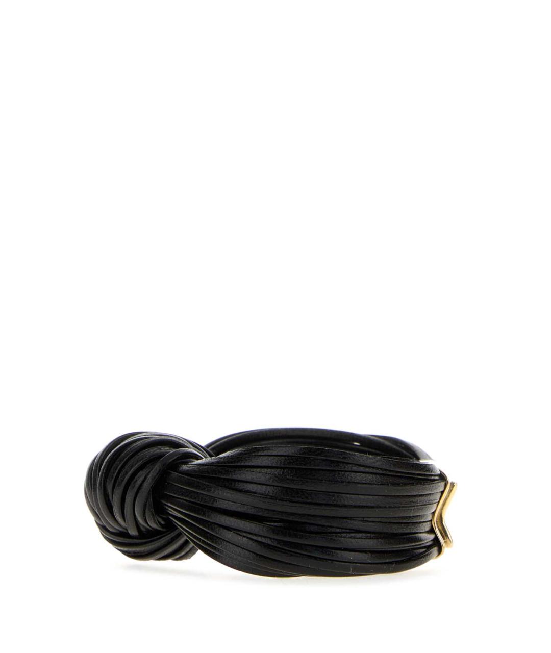 BOTTEGA VENETA Черный кожаный браслет, фото 2