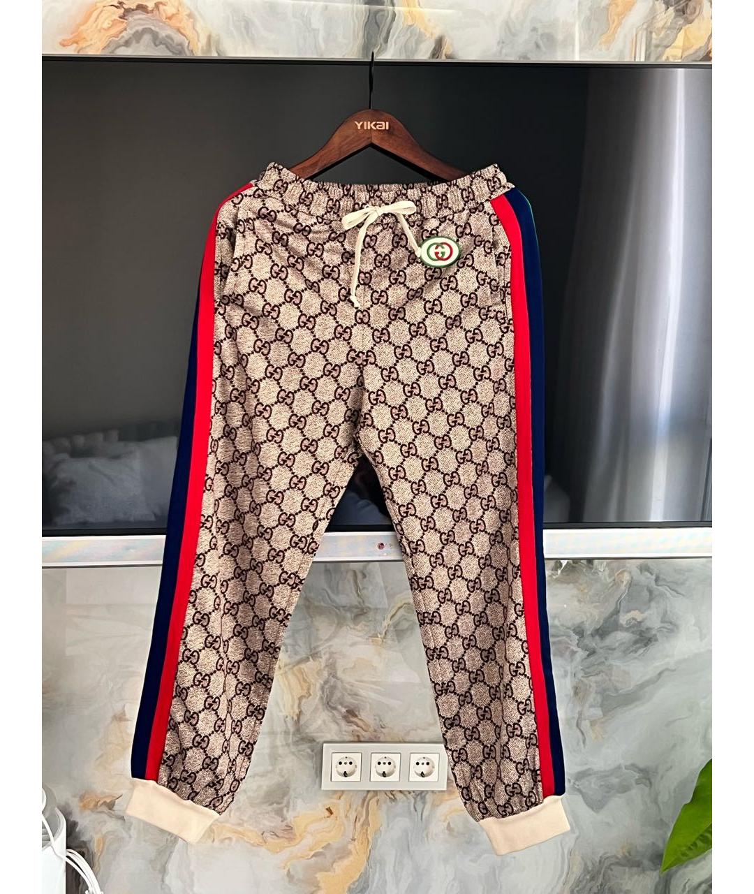 GUCCI Бежевый хлопковый спортивные костюмы, фото 4