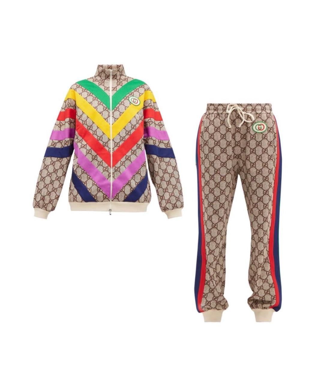 GUCCI Бежевый хлопковый спортивные костюмы, фото 9