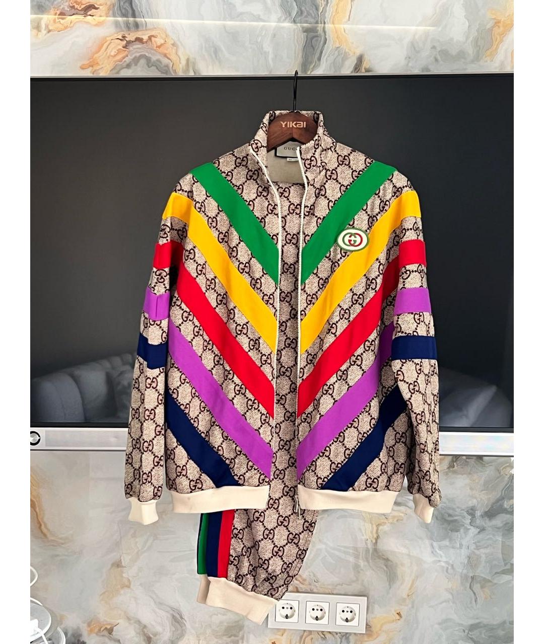 GUCCI Бежевый хлопковый спортивные костюмы, фото 2