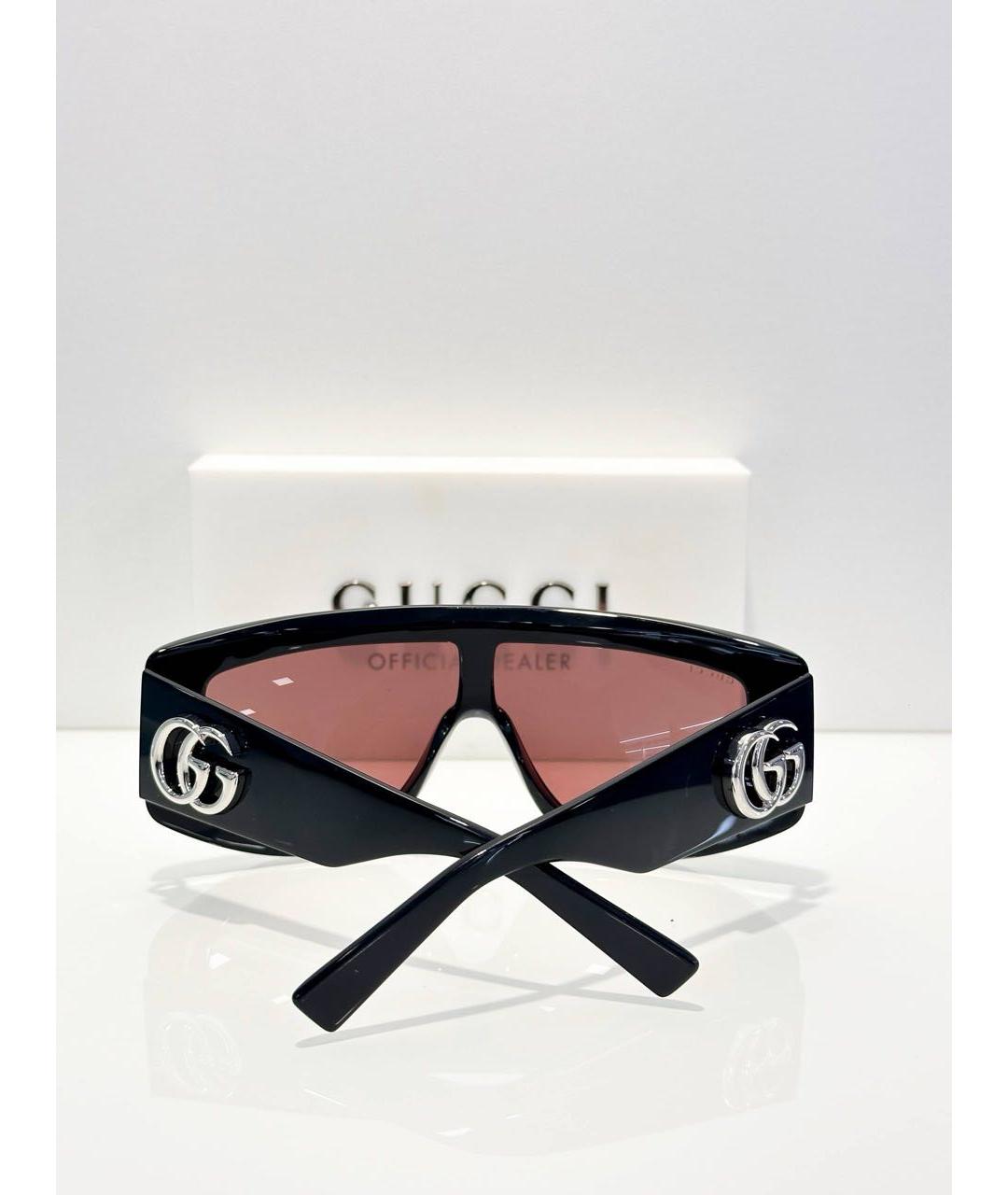 GUCCI Черные пластиковые солнцезащитные очки, фото 3