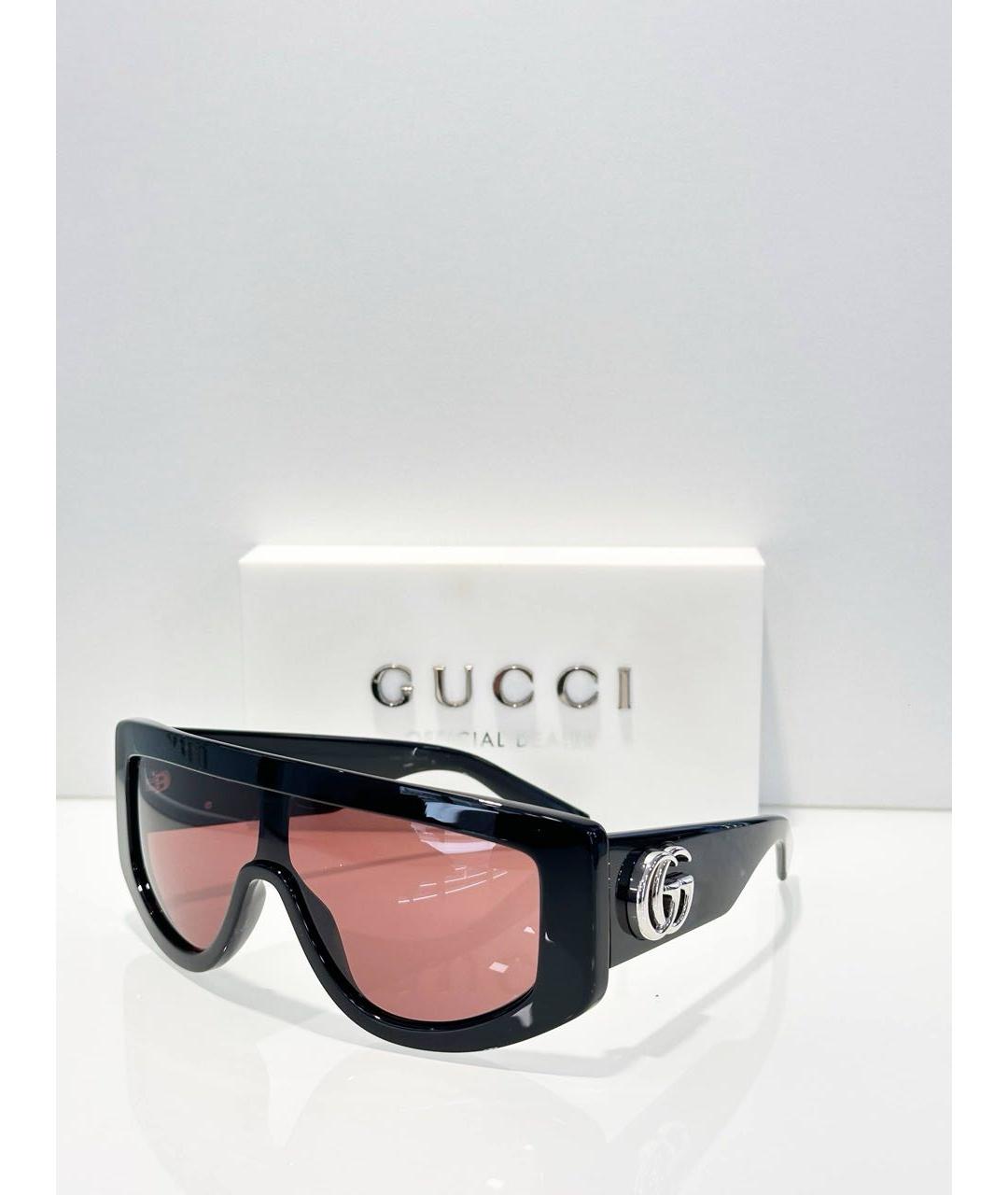 GUCCI Черные пластиковые солнцезащитные очки, фото 2