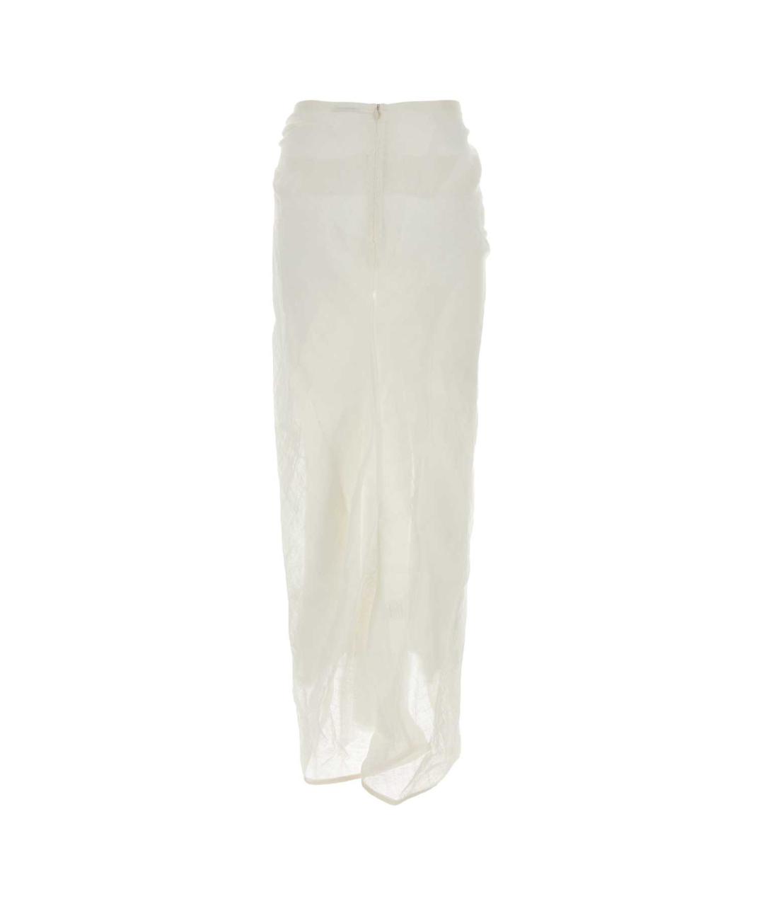 LE KASHA Белая льняная юбка миди, фото 2