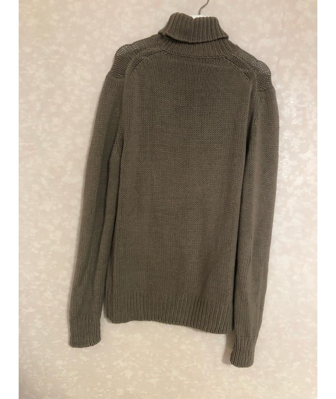 CANALI Хаки хлопковый джемпер / свитер, фото 2